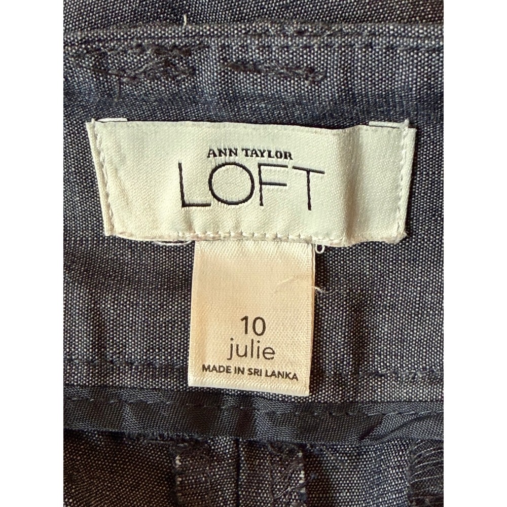 Ann Taylor LOFT Julie Gray Dress Pants Size 10 Flare Leg Career - Picture 2 of 4